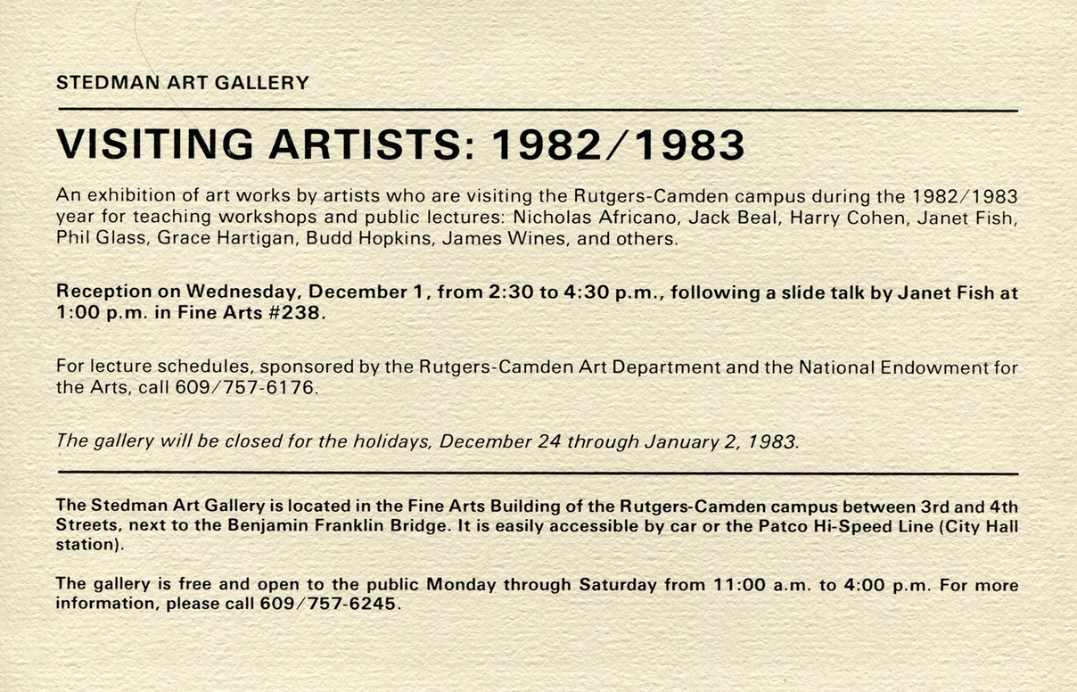 1982-3 Stedman Gallery